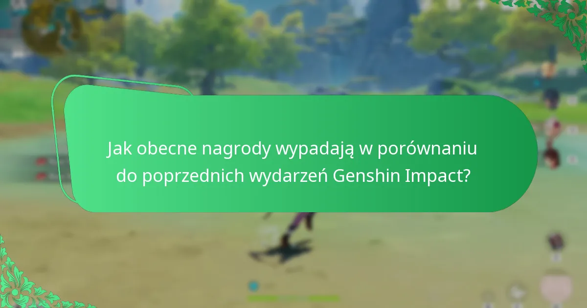 Jak obecne nagrody wypadają w porównaniu do poprzednich wydarzeń Genshin Impact?